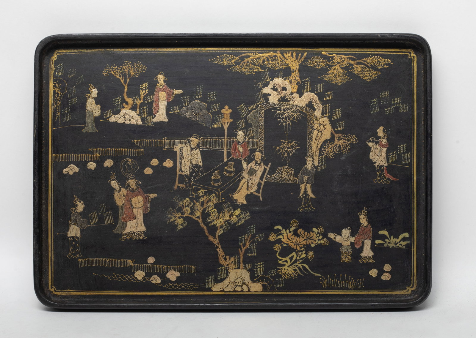 Chinese Export Lacquer, Stone, Decors - 3