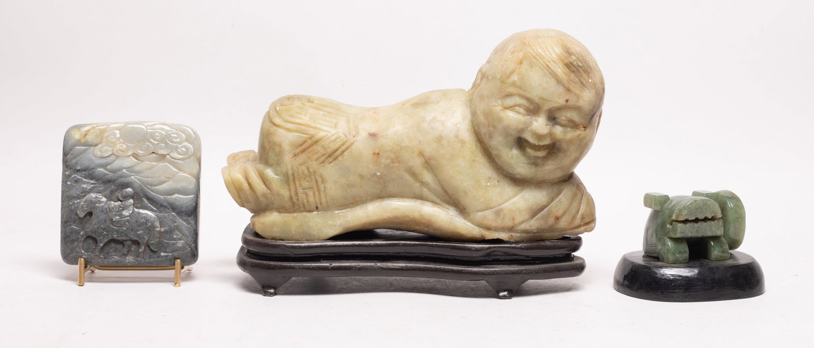 Set Chinese Jade Carved Sculptures (1 of 13)