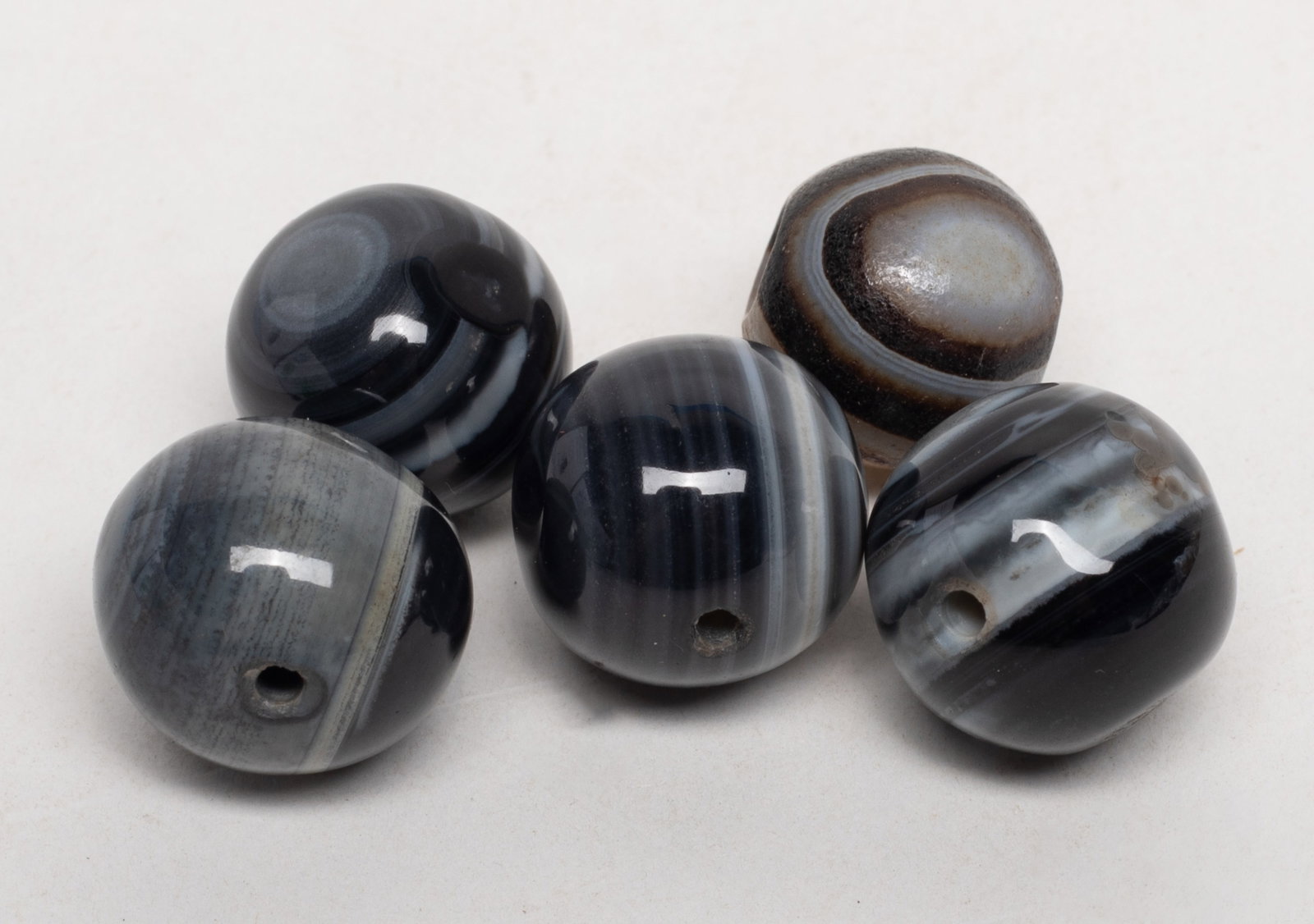 Set Chinese Export Agate Beads - 6
