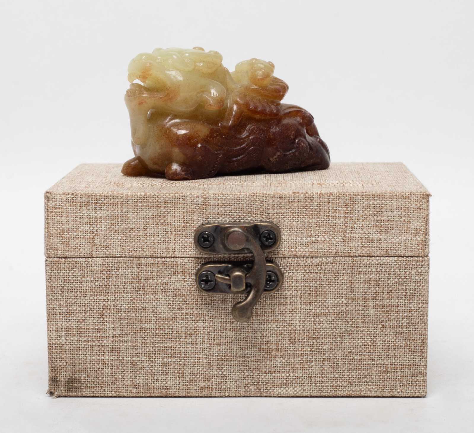 Estate Chinese Russet Jade Carved Beast (1 of 10)