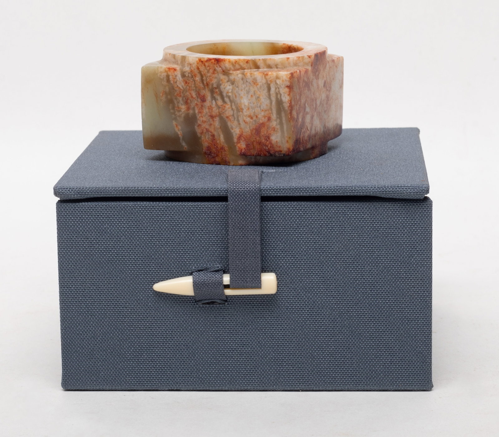 Estate Chinese Russet Jade Carved Cong (1 of 9)