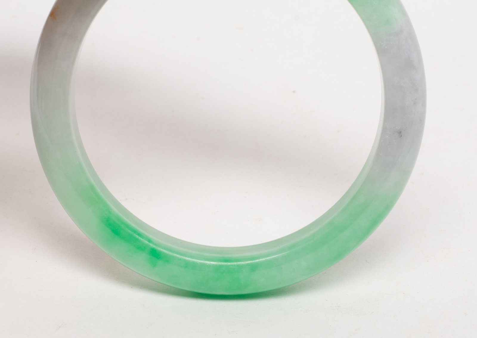 Two Chinese Colored Stone Bangles - 5