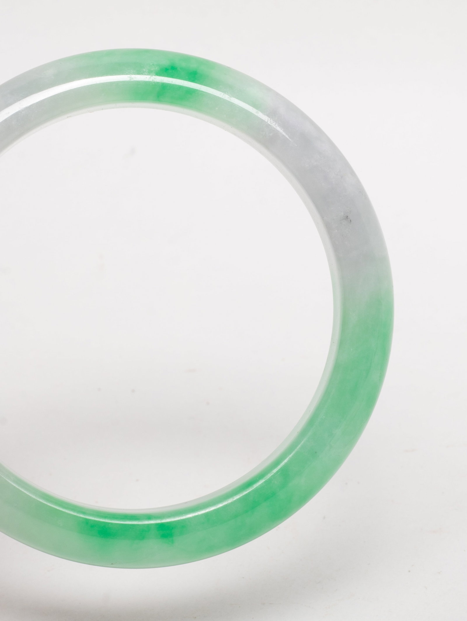 Two Chinese Colored Stone Bangles - 6