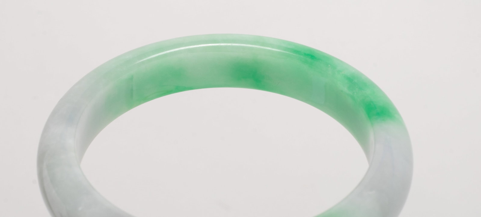 Two Chinese Colored Stone Bangles - 7