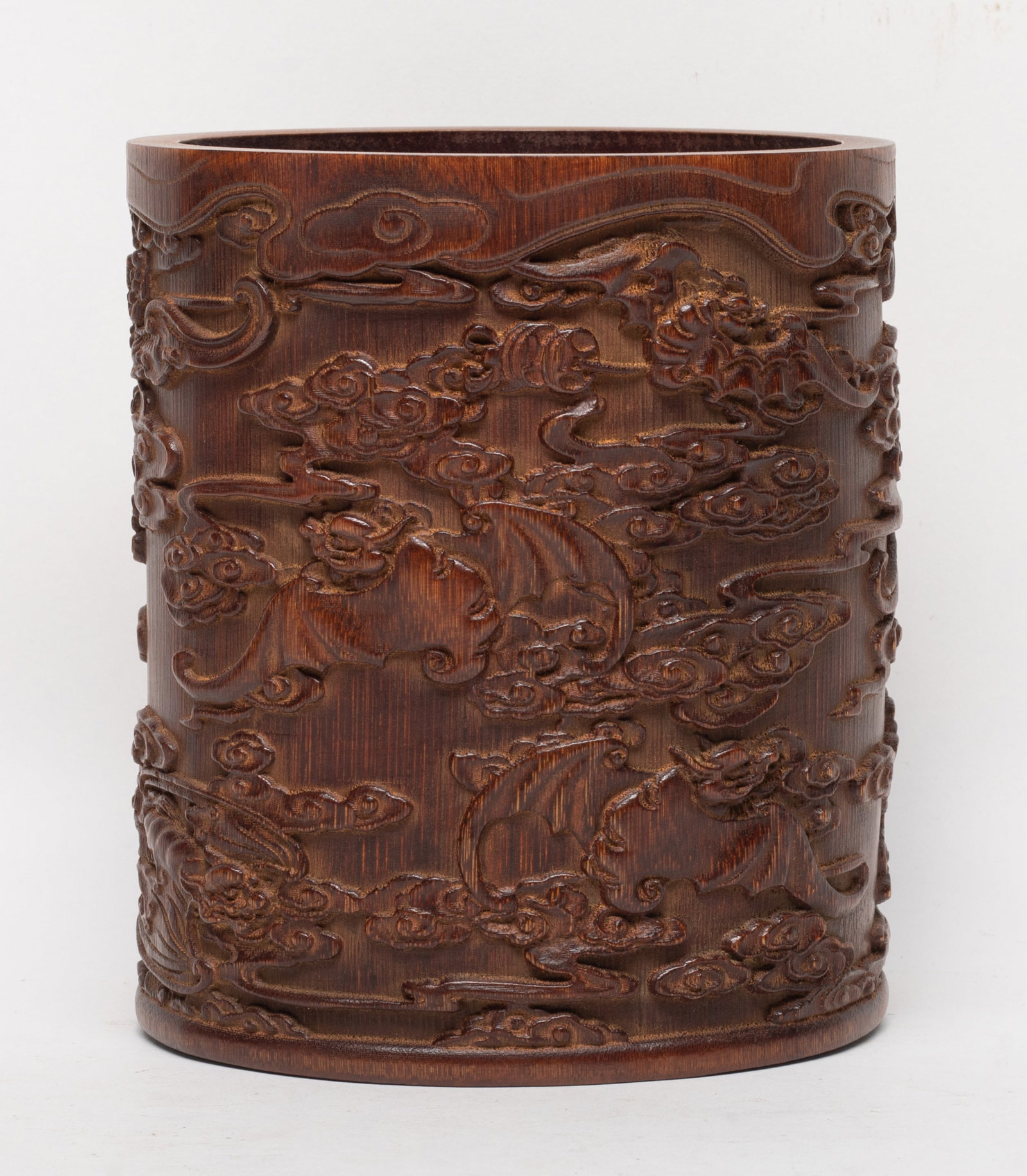 Chinese Bamboo Carved Brush Pot (1 of 12)