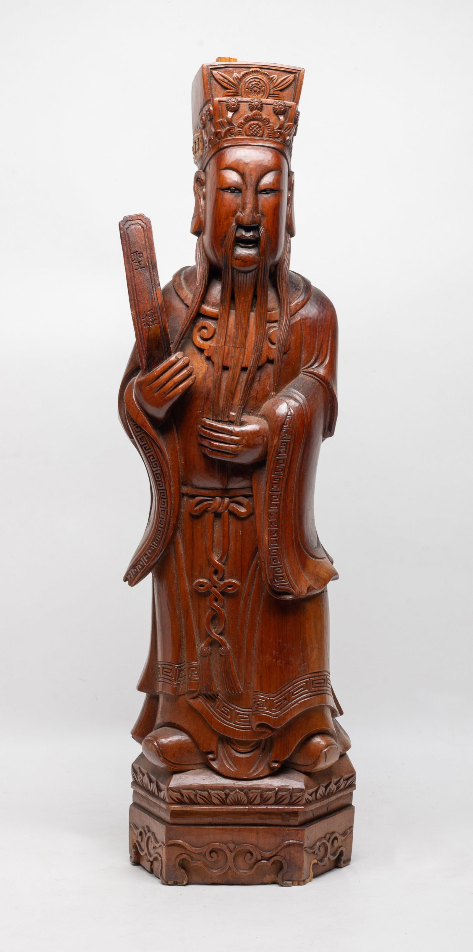 Tall Chinese Hard Wood Sculpture (1 of 13)