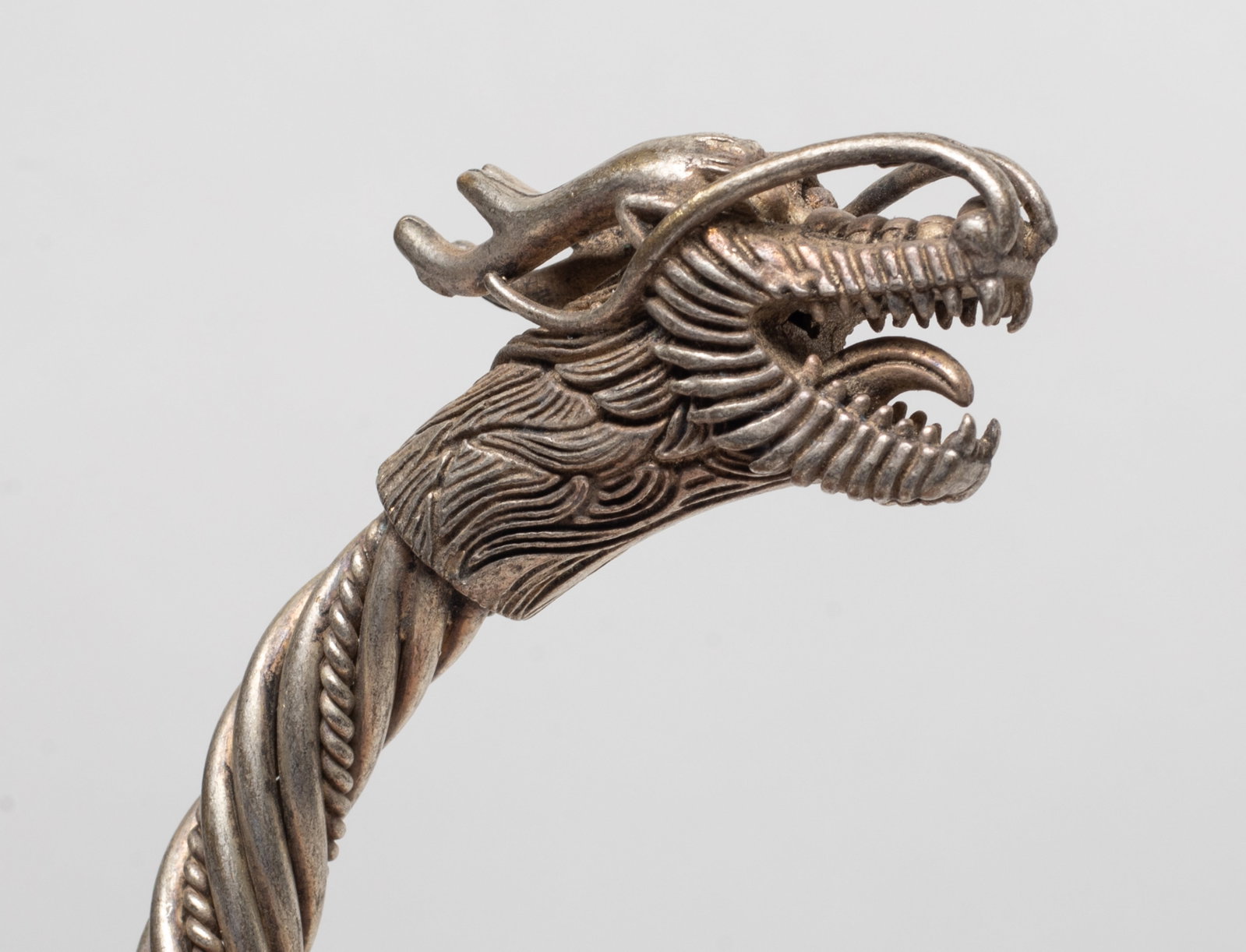 Two Vtg. Chinese Export Dragon Bangles - 4