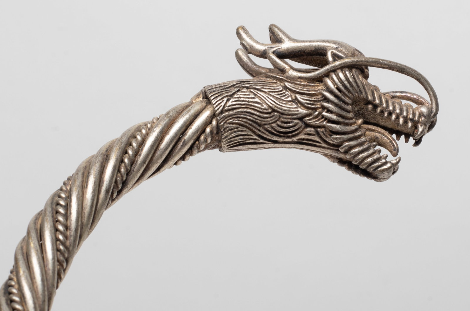 Two Vtg. Chinese Export Dragon Bangles - 6
