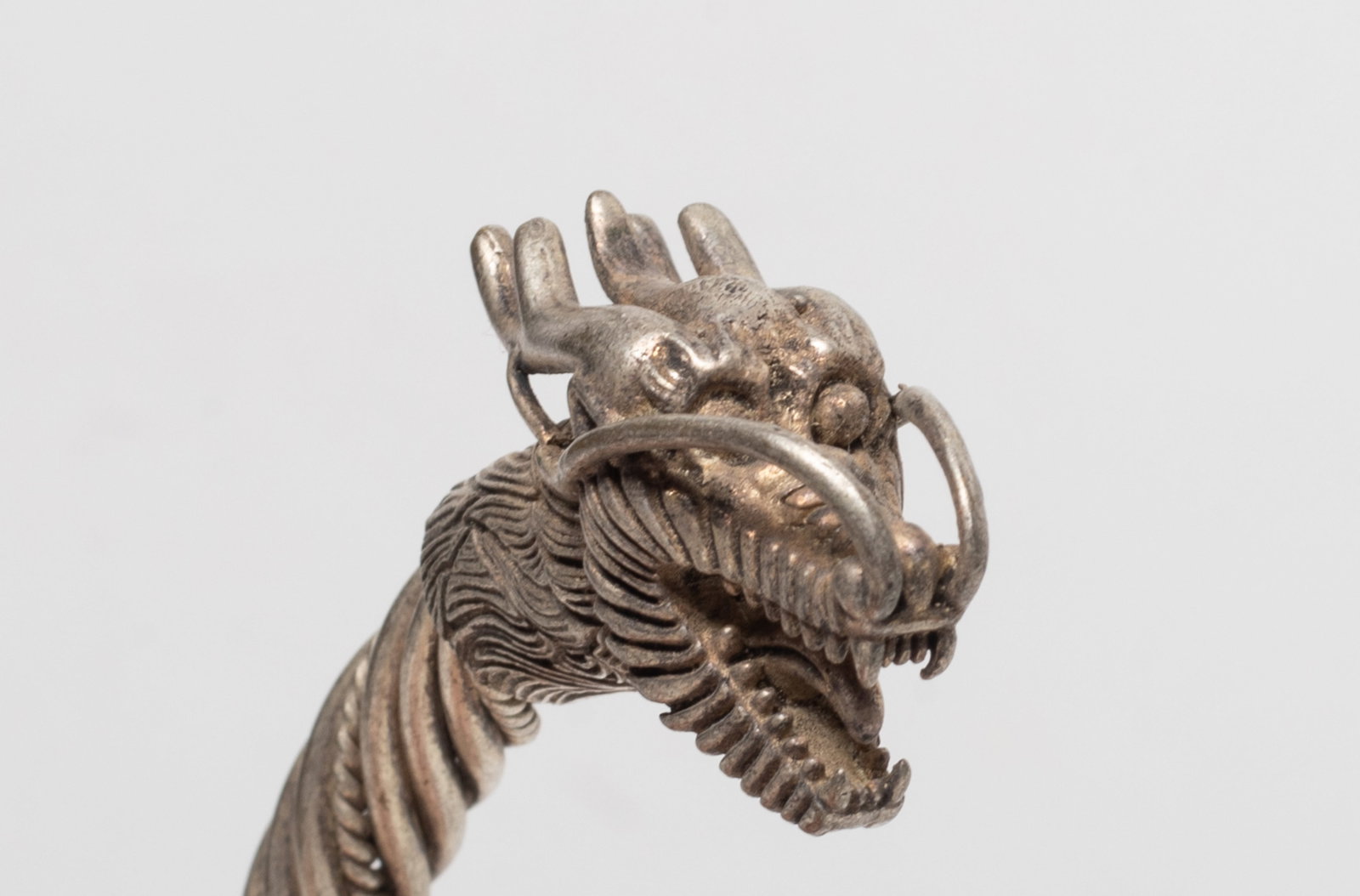 Two Vtg. Chinese Export Dragon Bangles - 7