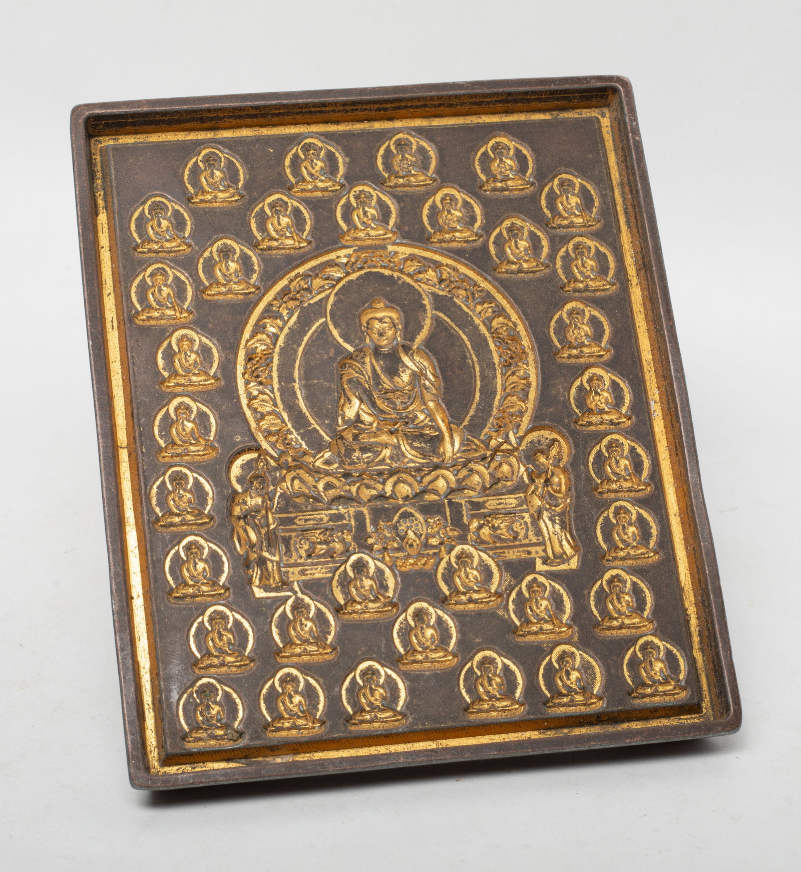 Rare Large Tibetan Chinese Bronze Seal: Large Chinese Tibetan Bronze cast Buddhist seal. Approx. 5.6*4.6*2.6 inch.