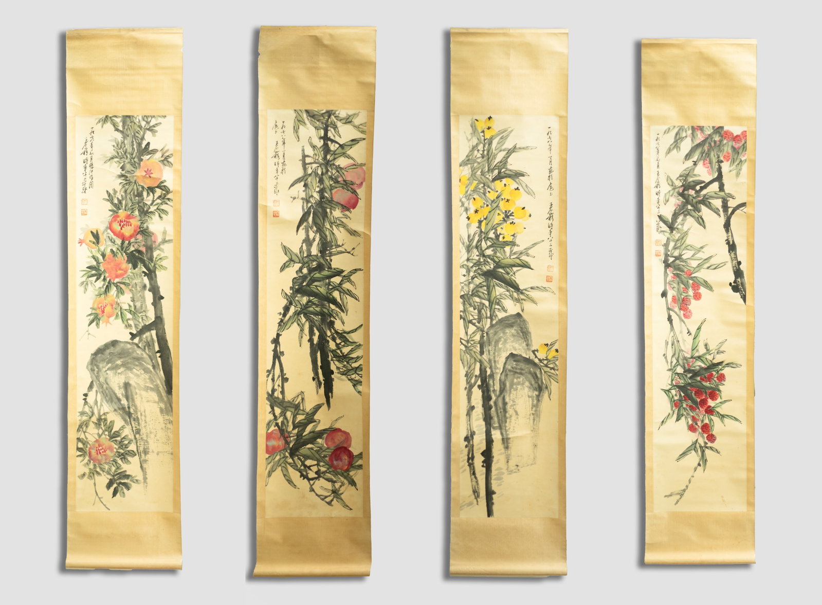 Set Chinese Water Color Paintings (1 of 20)