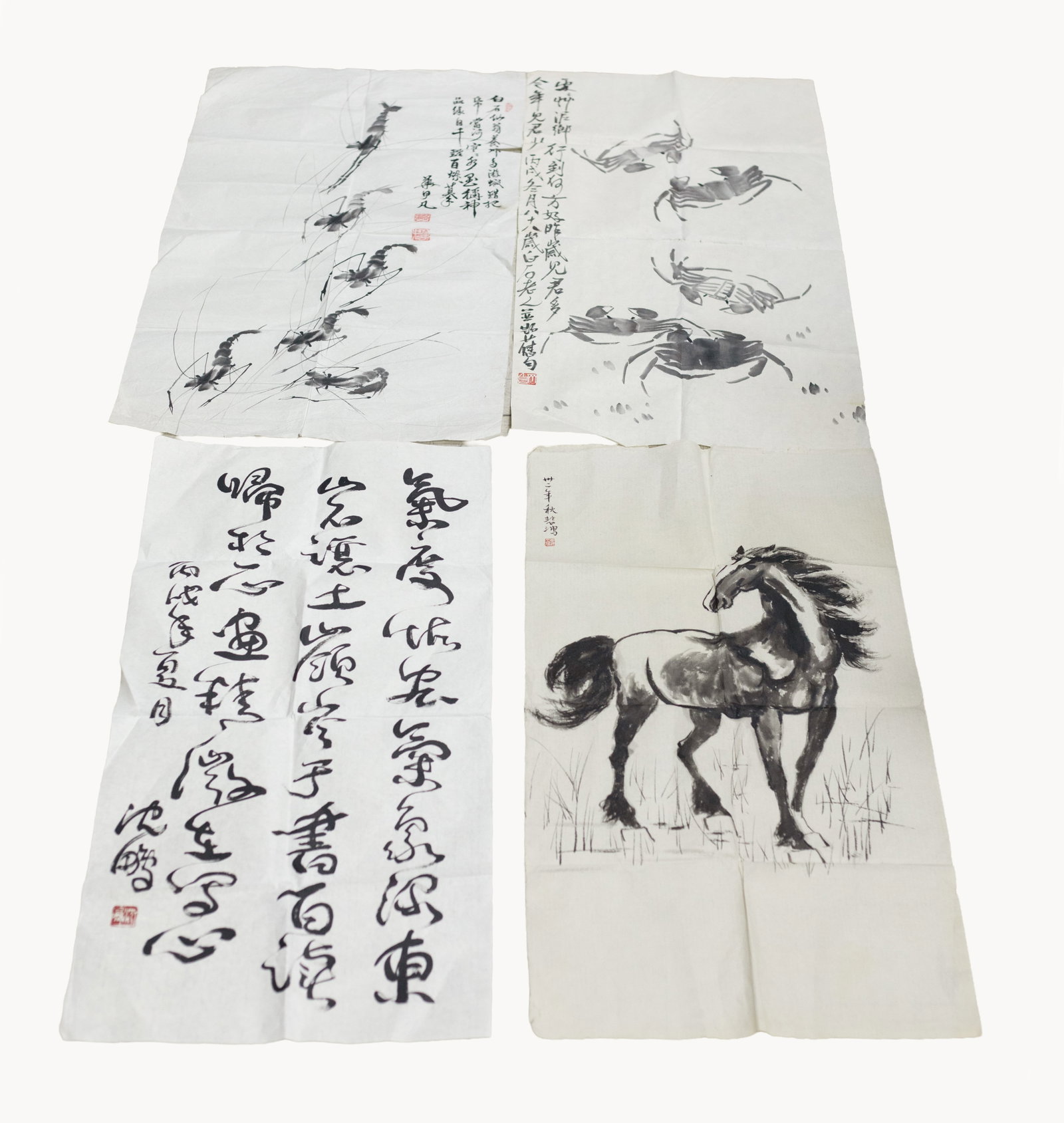 Set Chinese Watercolor Paintings (1 of 20)