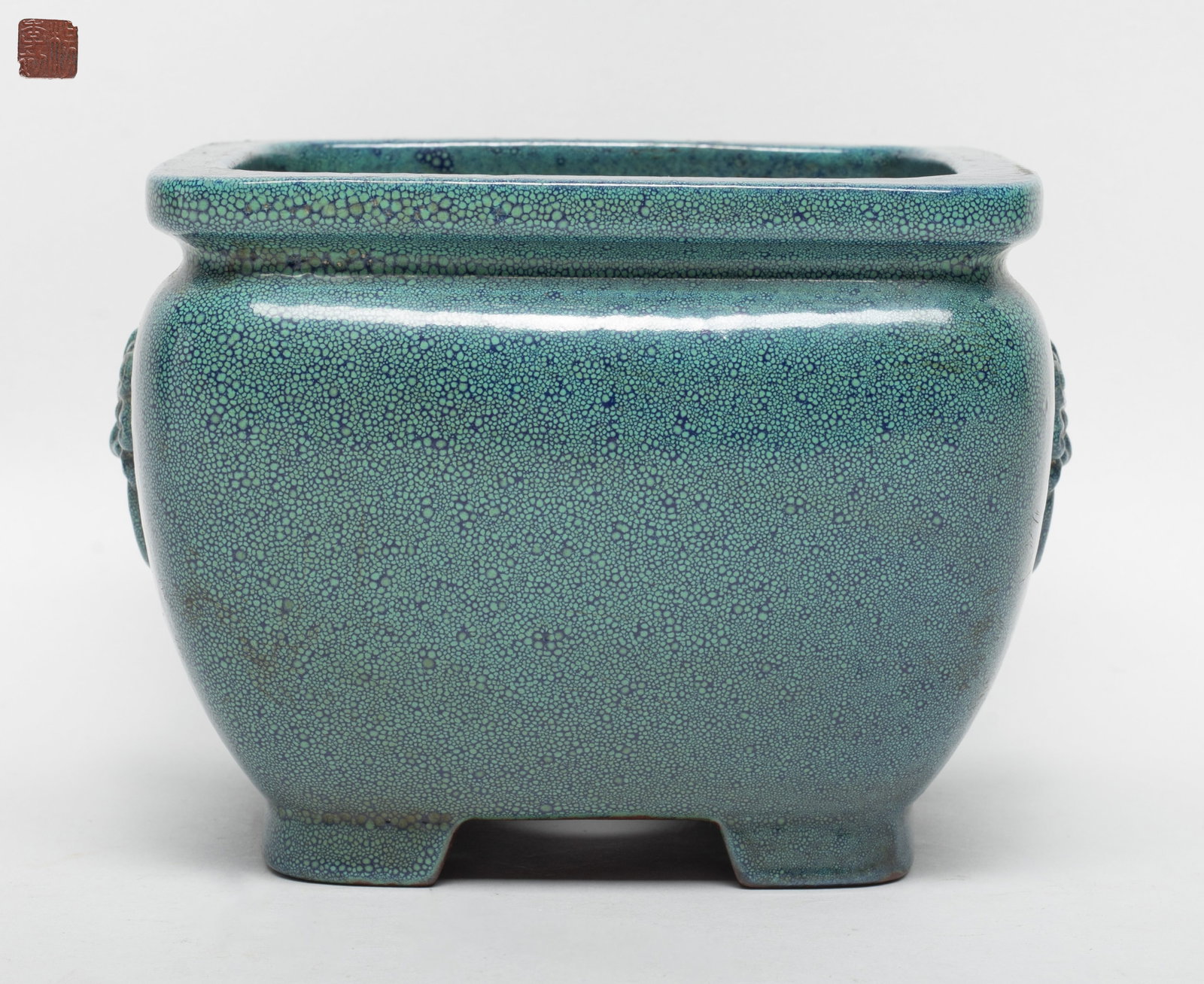 Chinese Flambe Glazed on Clay Censer/ Pot (1 of 9)