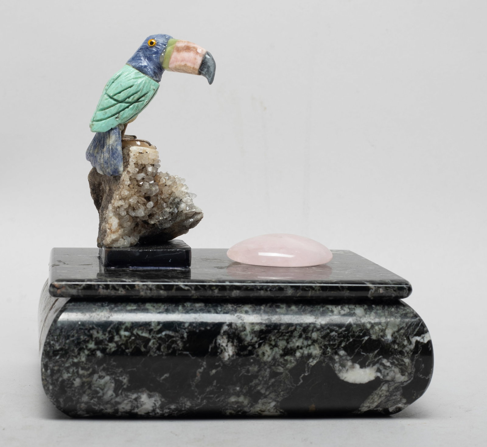 Vtg. Marble Box w/ Gemstone Bird Final (1 of 12)