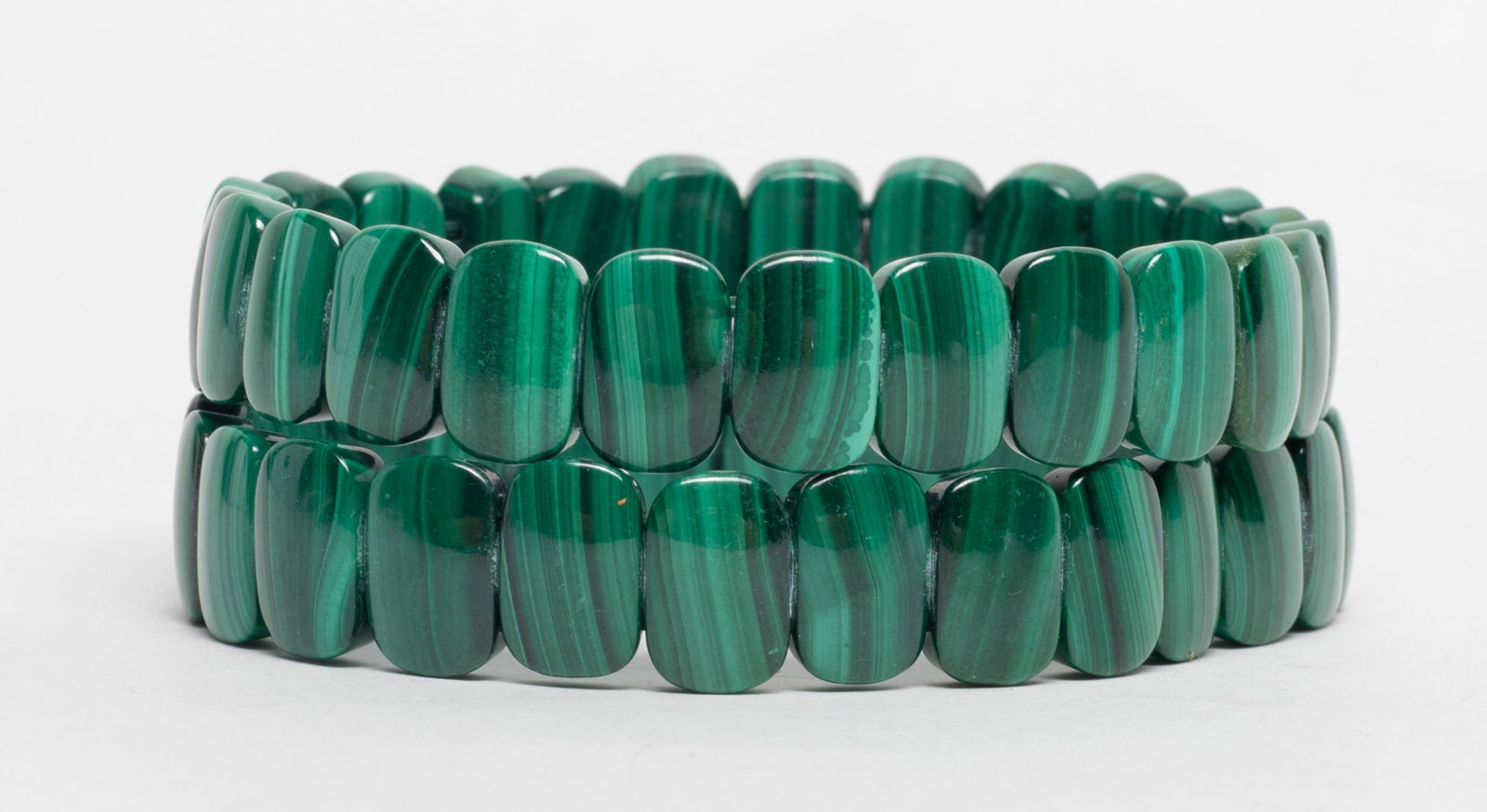 Two Vintage Designed Malachite Bracelets - 5