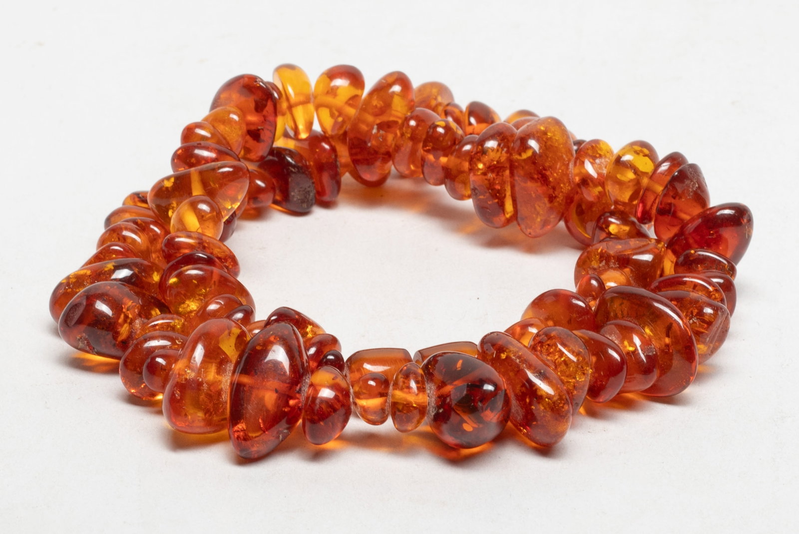 Vtg. 1970s Nature Amber Necklace: Vintage nature amber nugget bead necklace. Approx. 54 gram (total weight), 19 inch L.