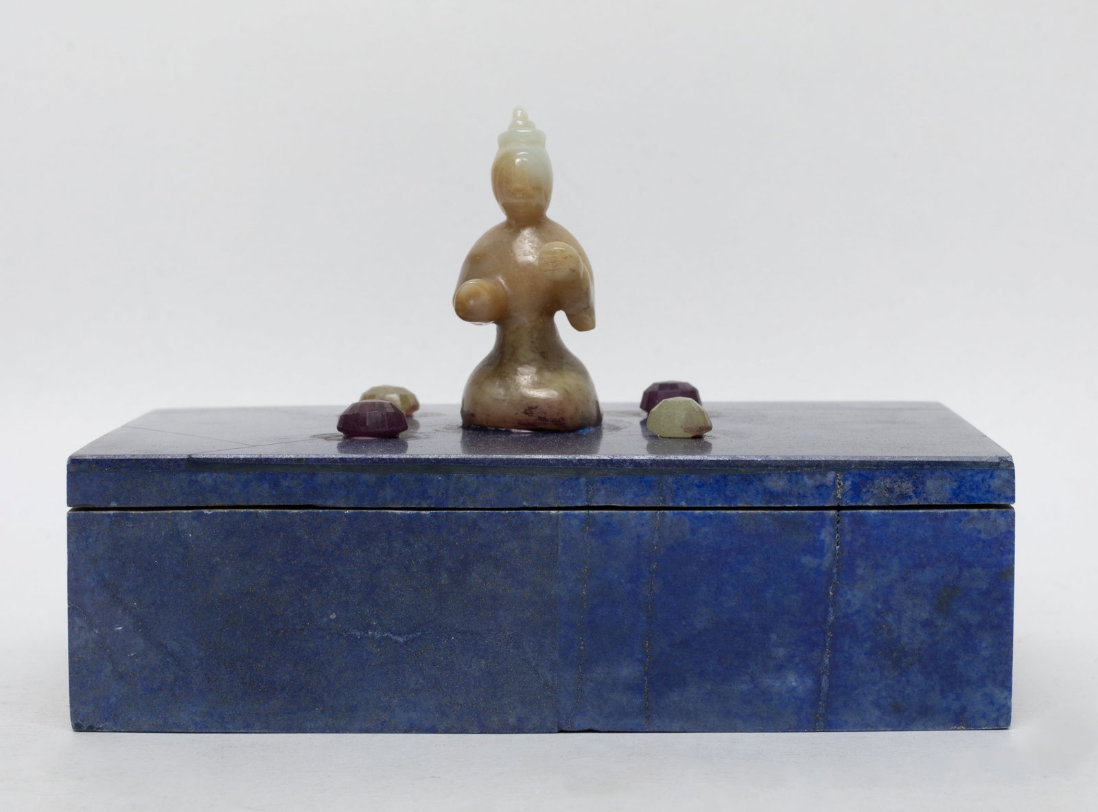 France Lapis Box w/ Chinese Jade Finial (1 of 11)