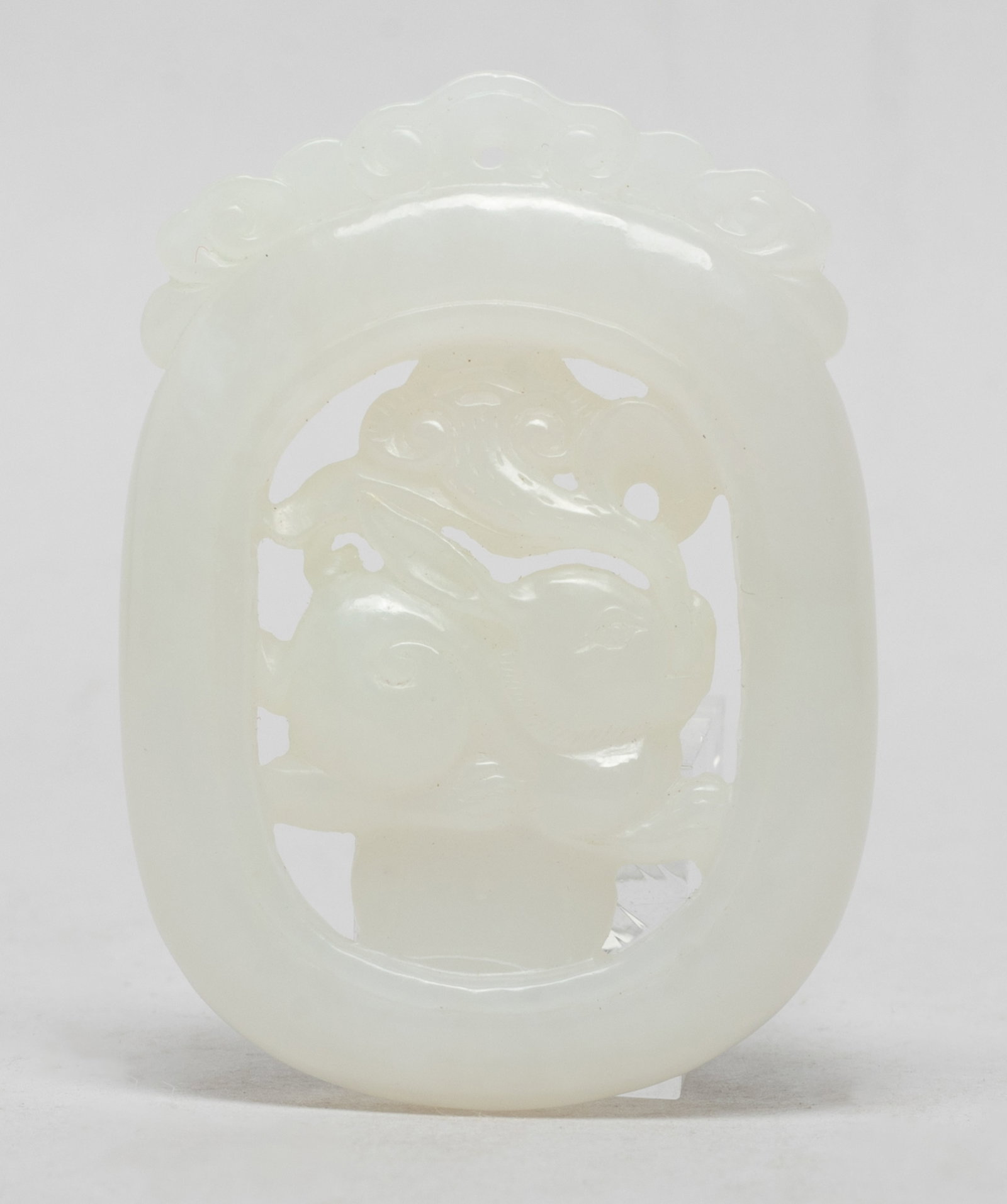 Rare Chinese White Jade Carved Plaque (1 of 11)
