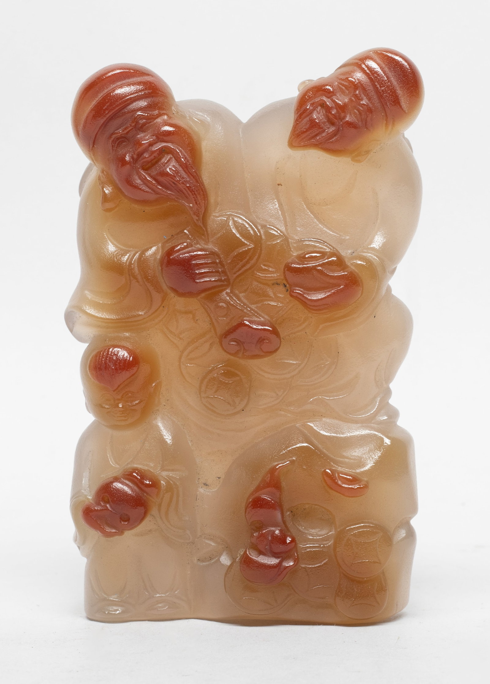 Early 1900s Lg Chinese Cameo Agate Sculpture (1 of 9)