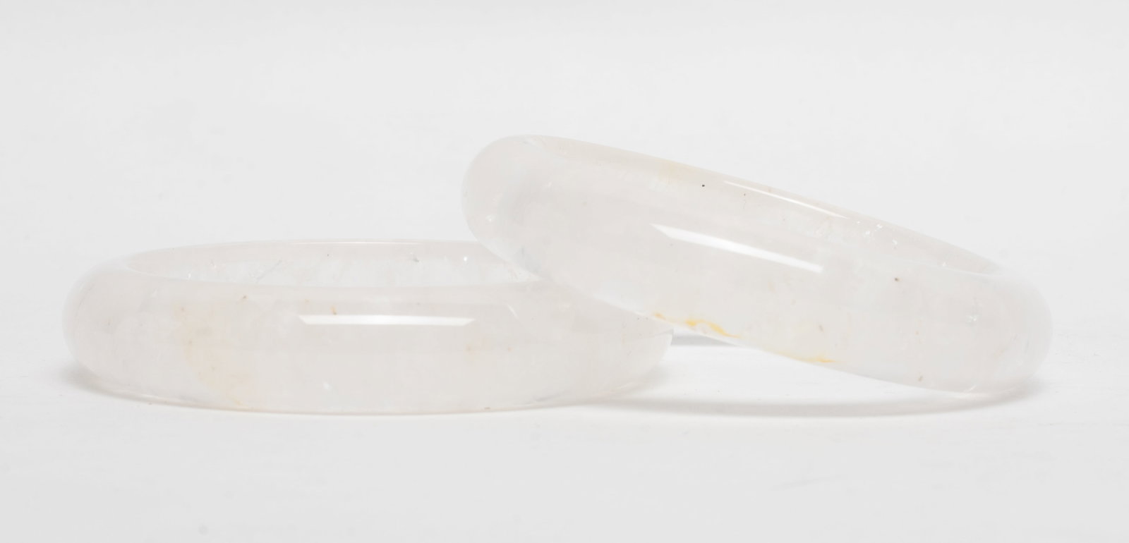 Two Early 20th Chinese Rock Crystal Bangles (1 of 9)