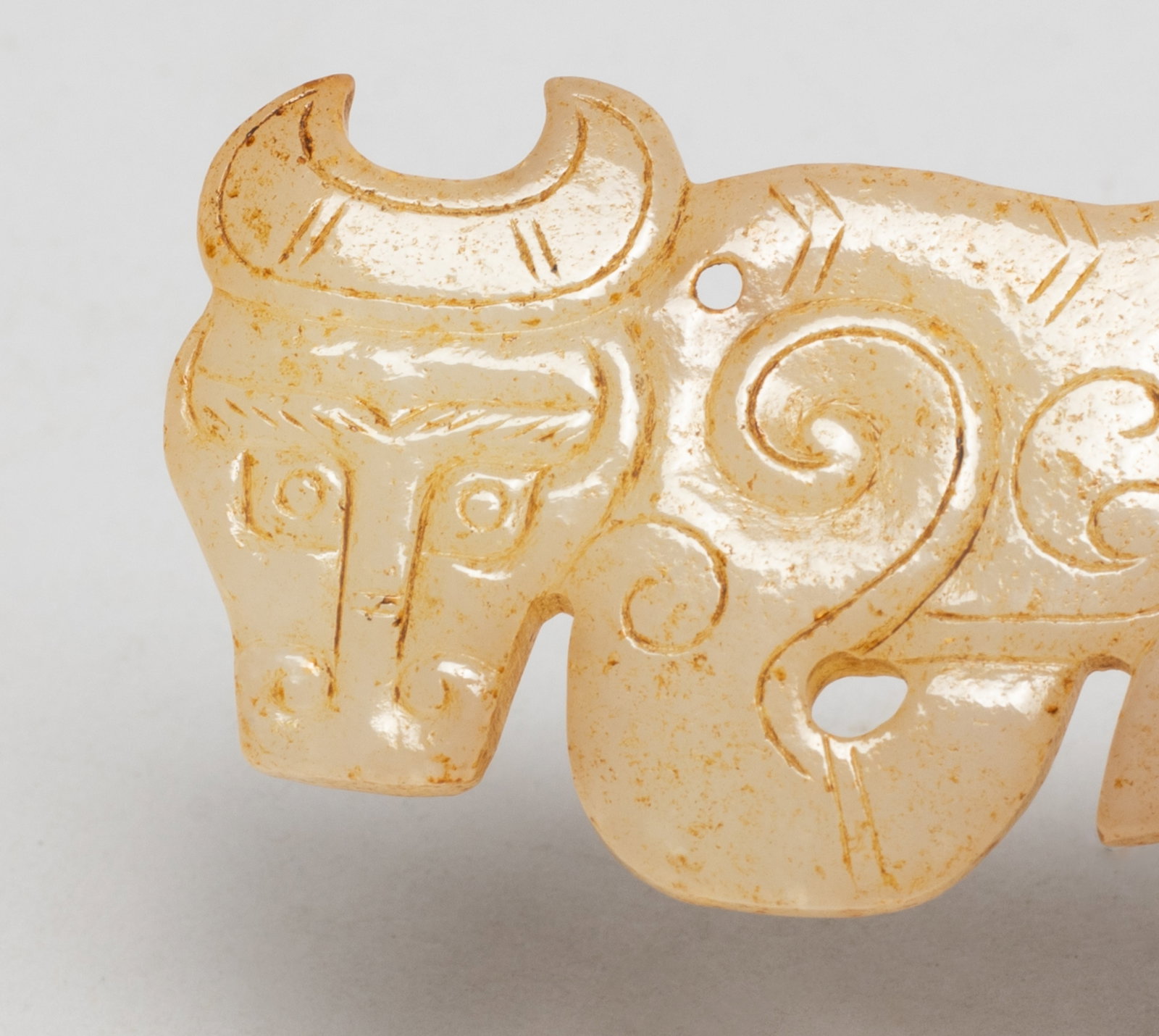 Two Chinese Export Jade Pendants - 4