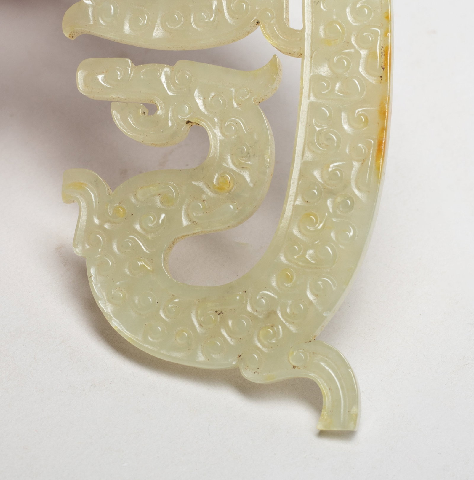 Two Chinese Export Jade Pendants - 7