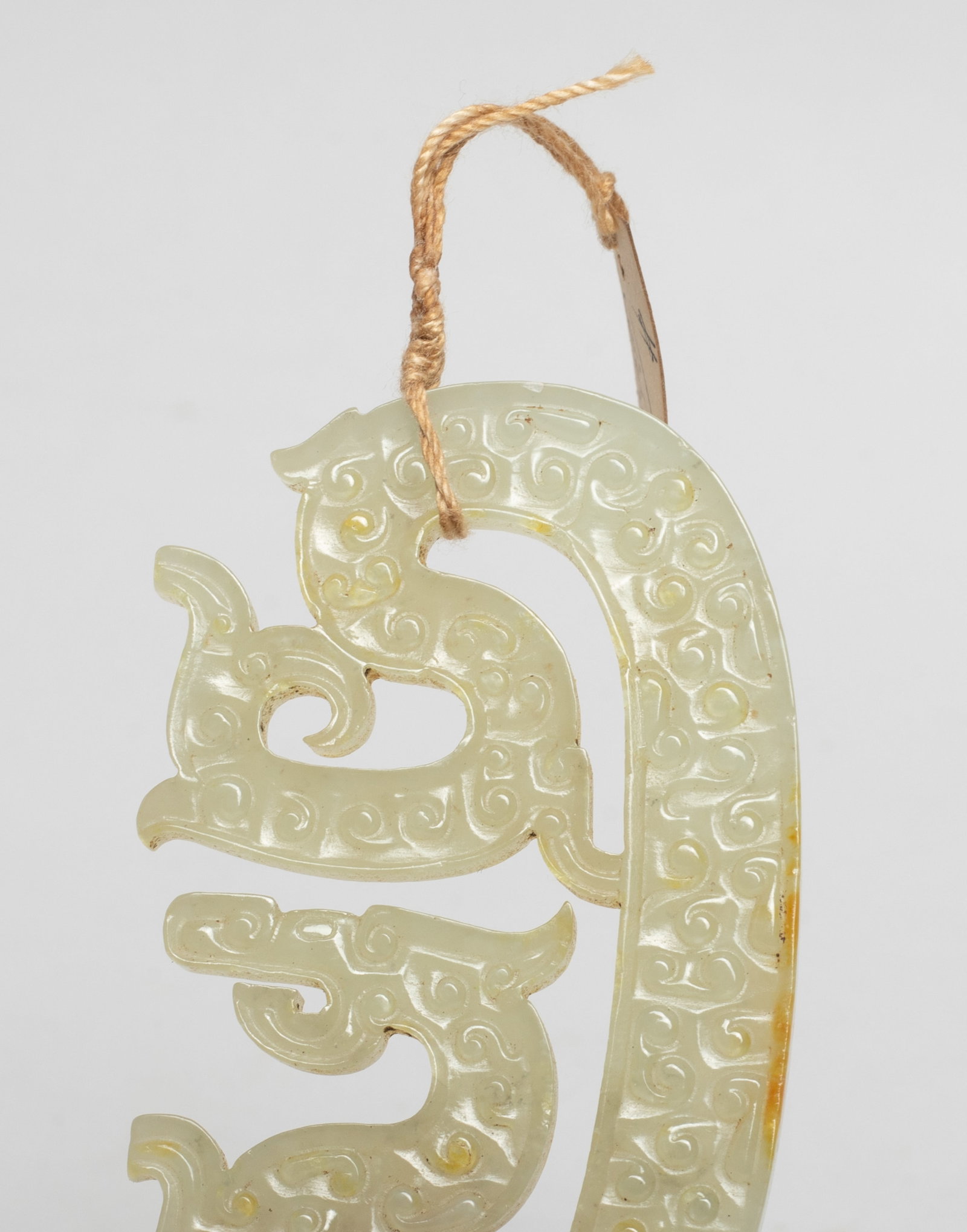 Two Chinese Export Jade Pendants - 8