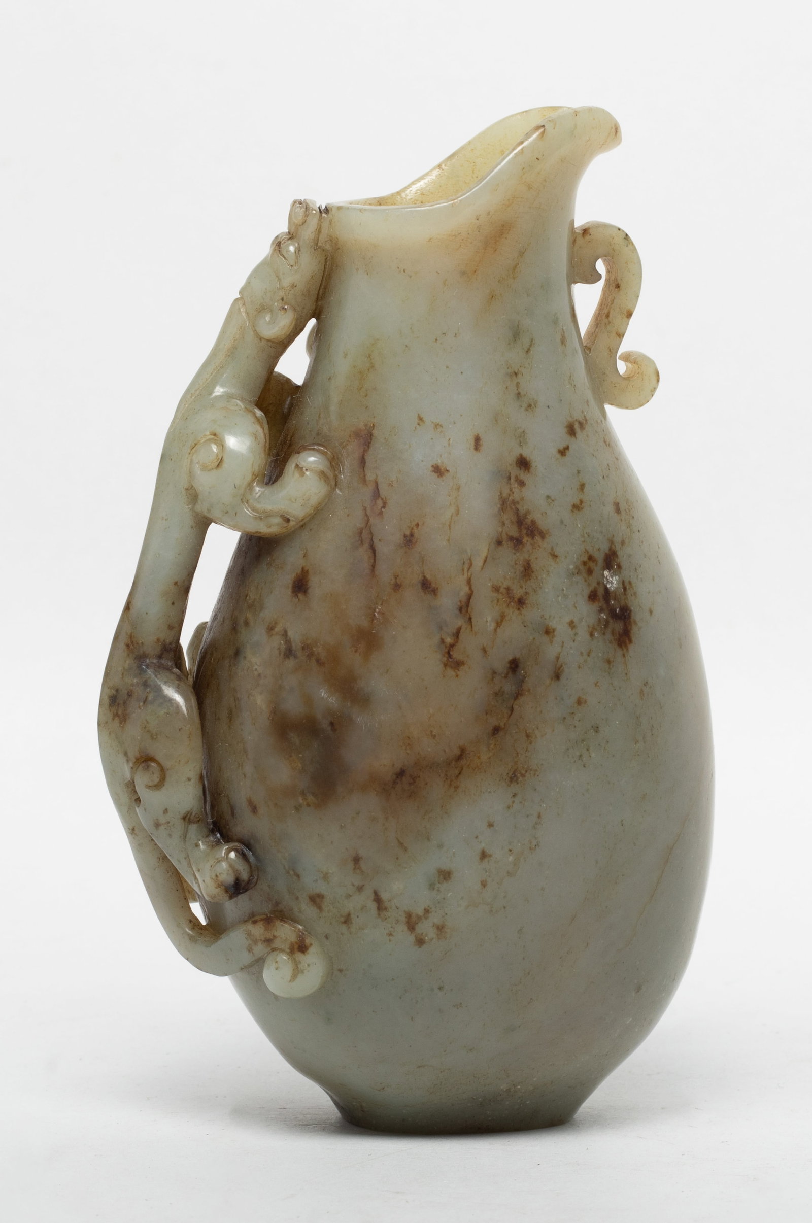 Chinese Russet Jade Carved Pitcher (1 of 10)