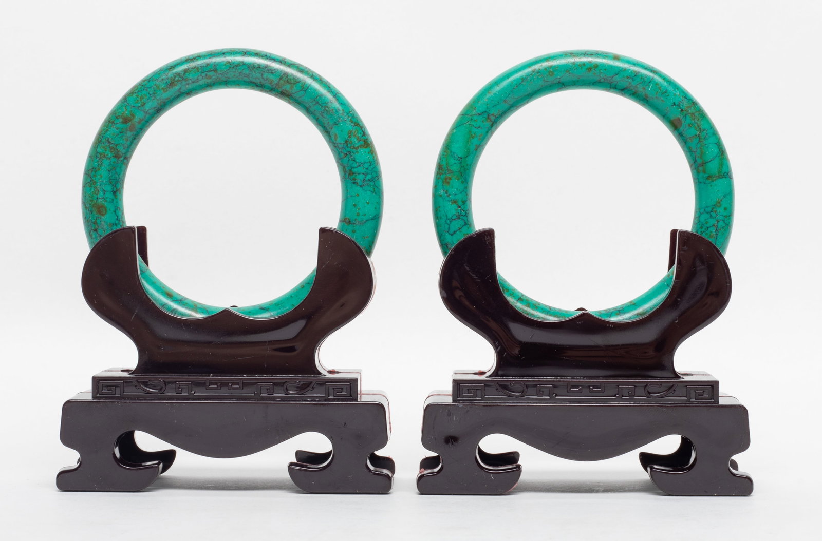 Estate Two Chinese Stone Bangles (1 of 11)