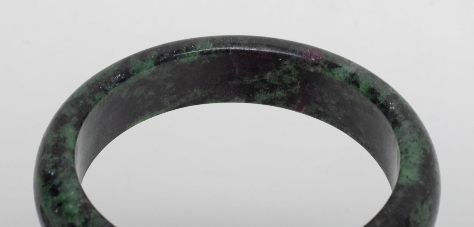 Two Vintage Chinese Ruby Carved Bangles - 8