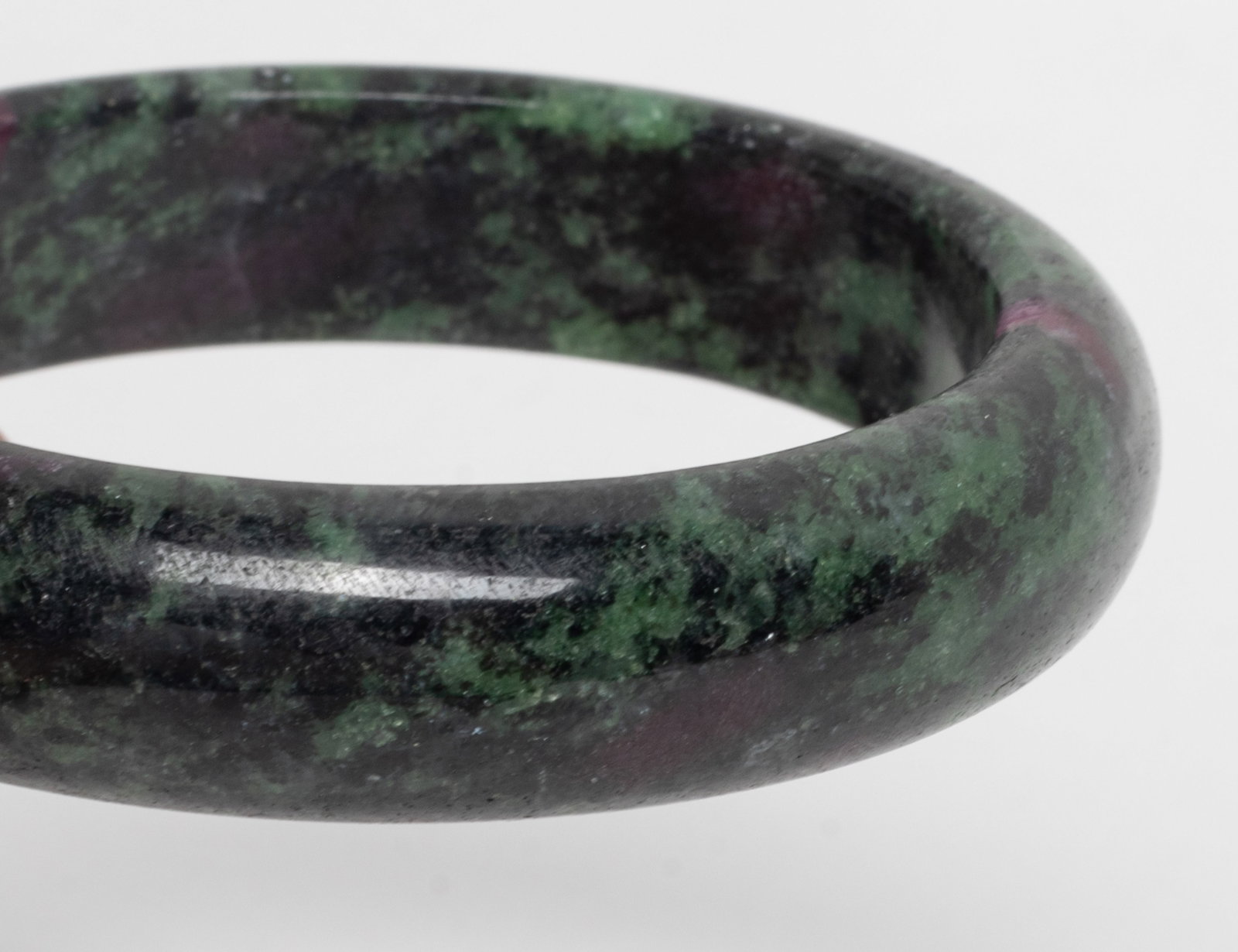 Two Vintage Chinese Ruby Carved Bangles - 9