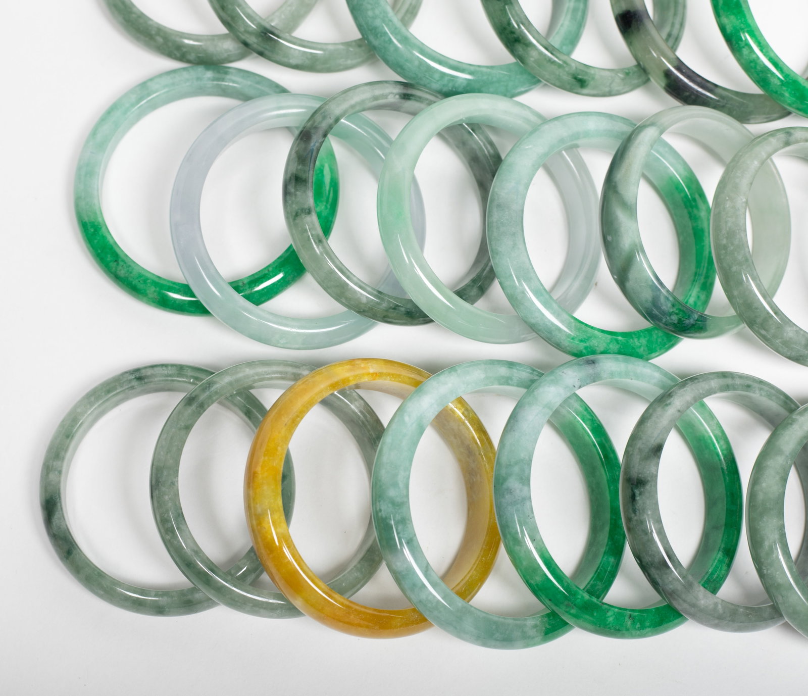 Set Vintage Chinese Export Bangles - 6