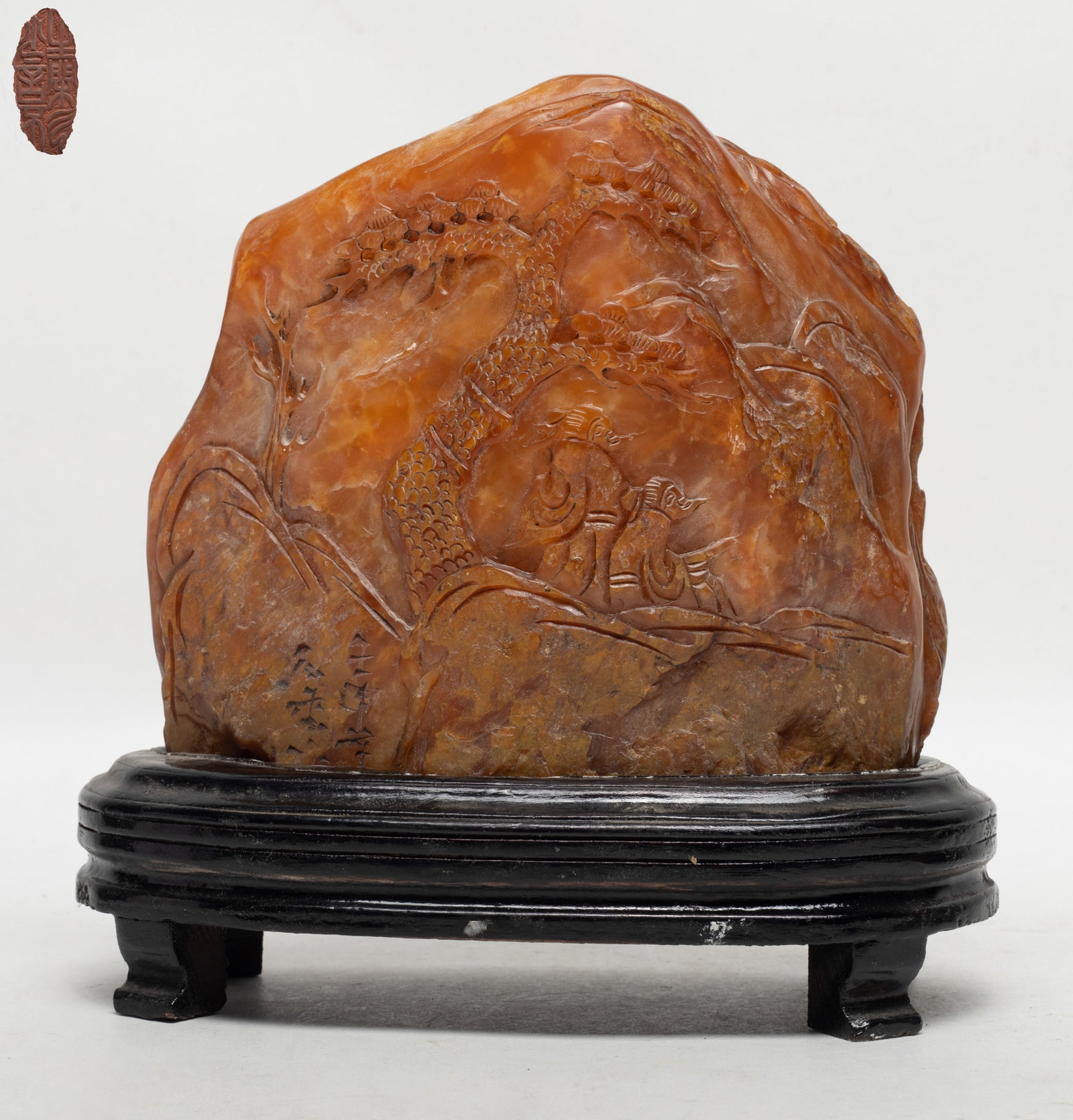 Unusual Chinese Pebble Shoushan Stone Sculpture (1 of 14)