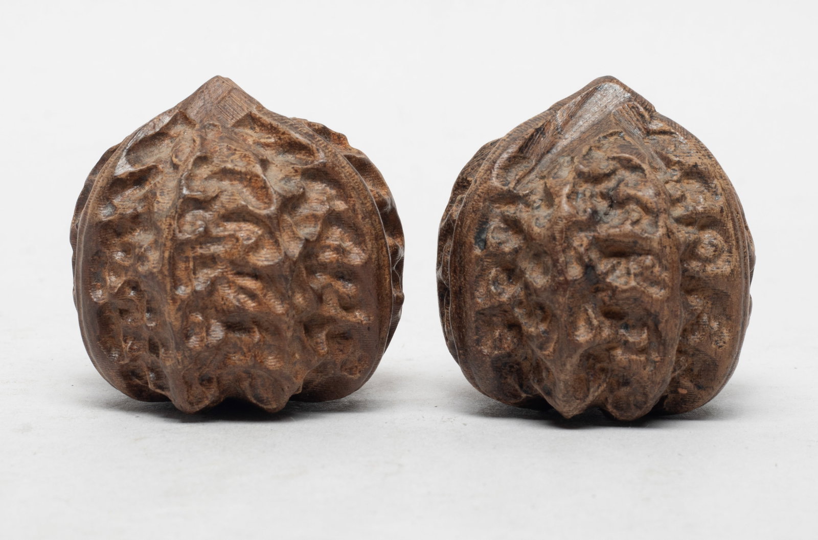 Two Vintage Chinese Carved Agarwood Toy Nuts (1 of 8)