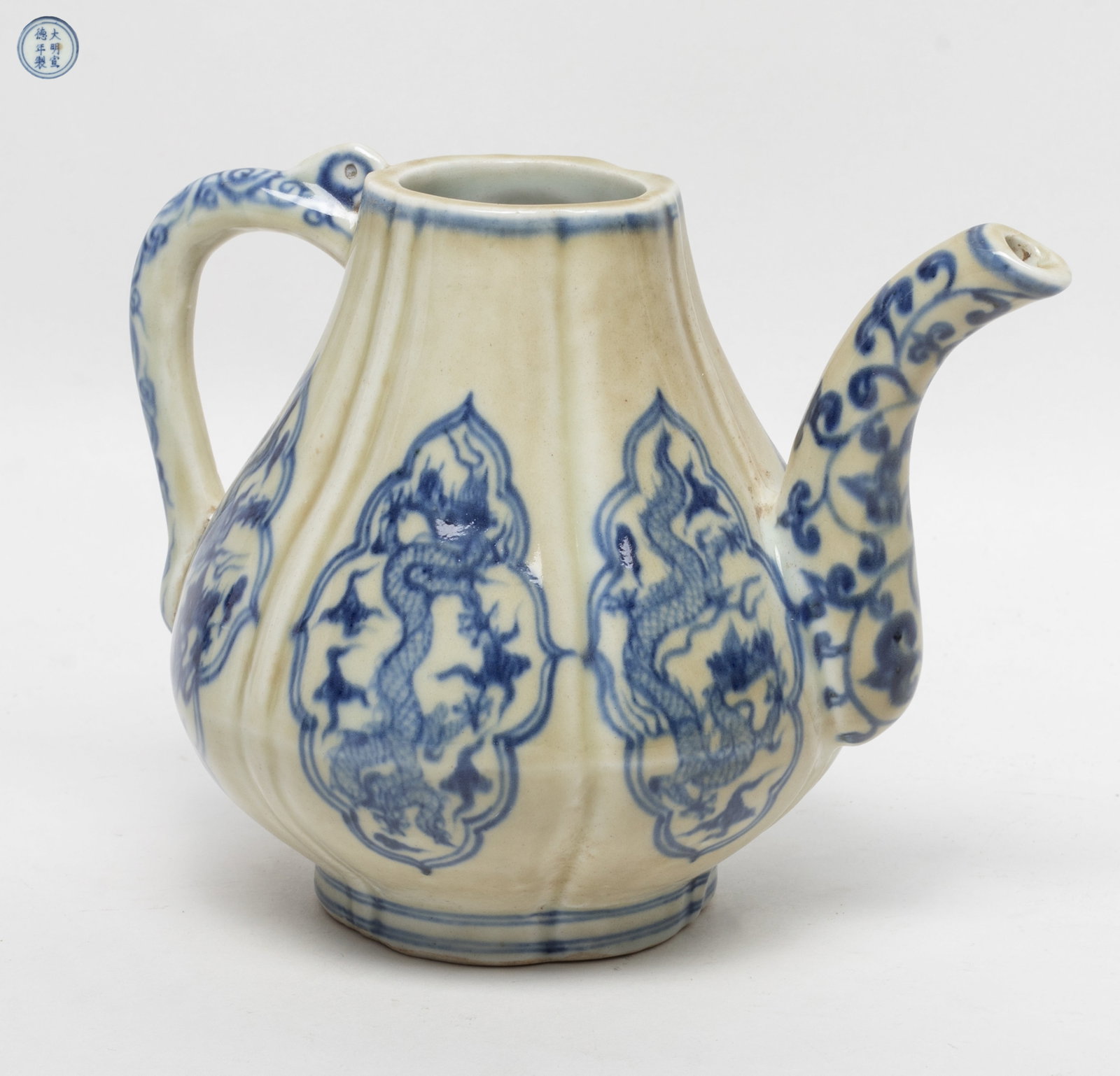 Chinese Blue & White Porcelain Tea Pot (1 of 12)
