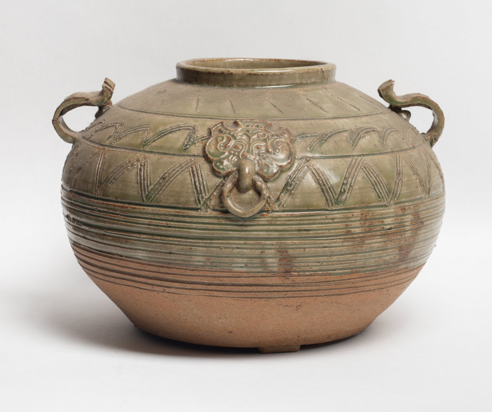 Large Chinese Han Glazed Stoneware Pot (1 of 11)