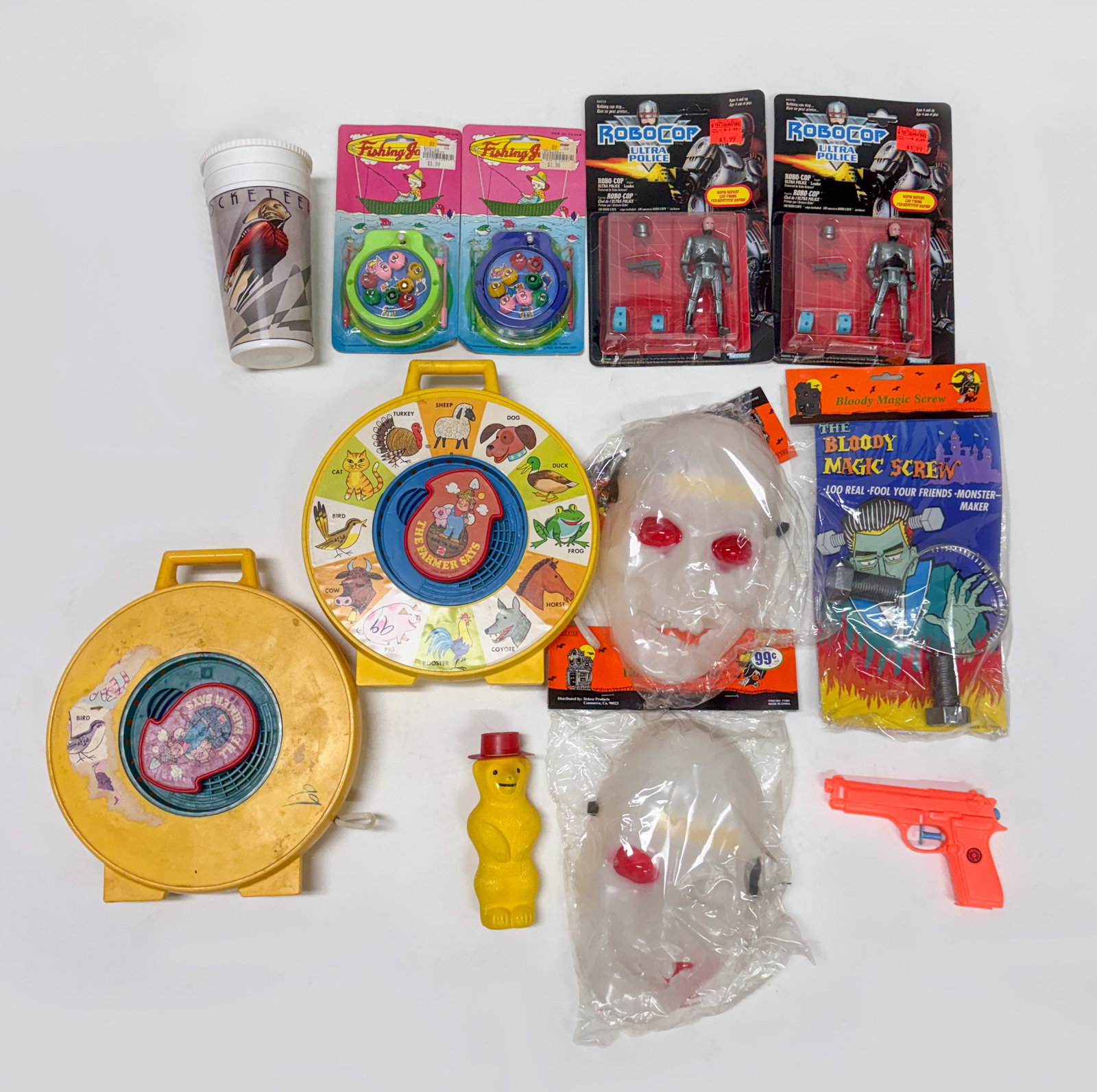 Groups Vintage Toy Collection: Set collectible toys. Size varies.