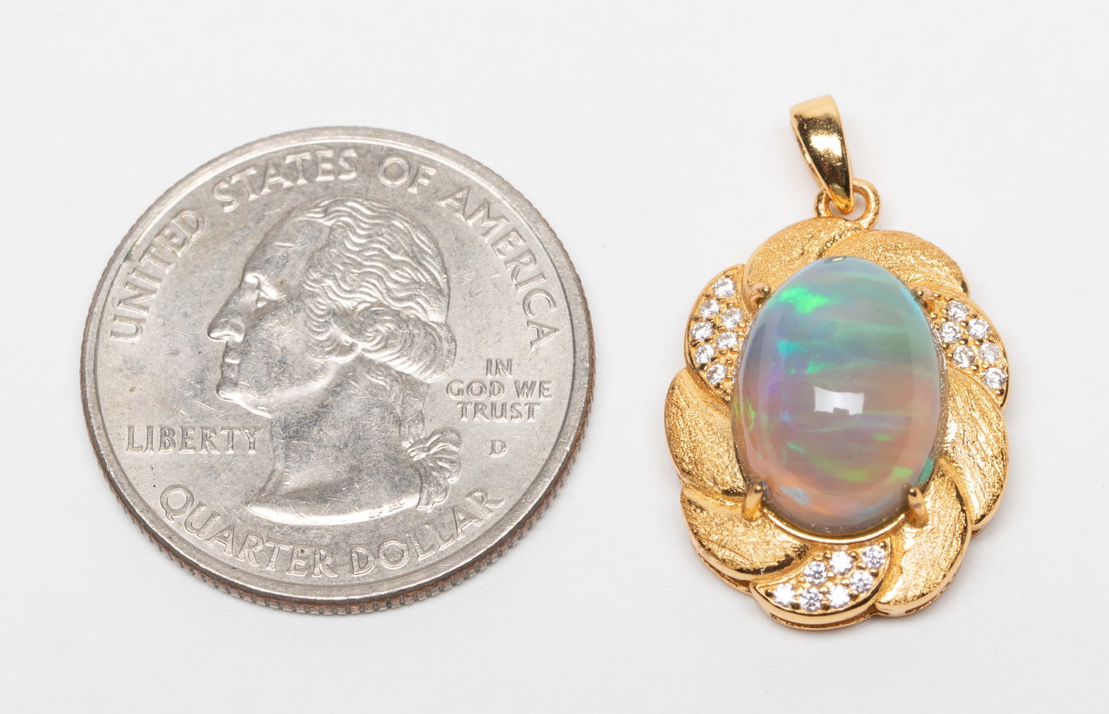 Rare Fire Opal, Stone Pendant - 2
