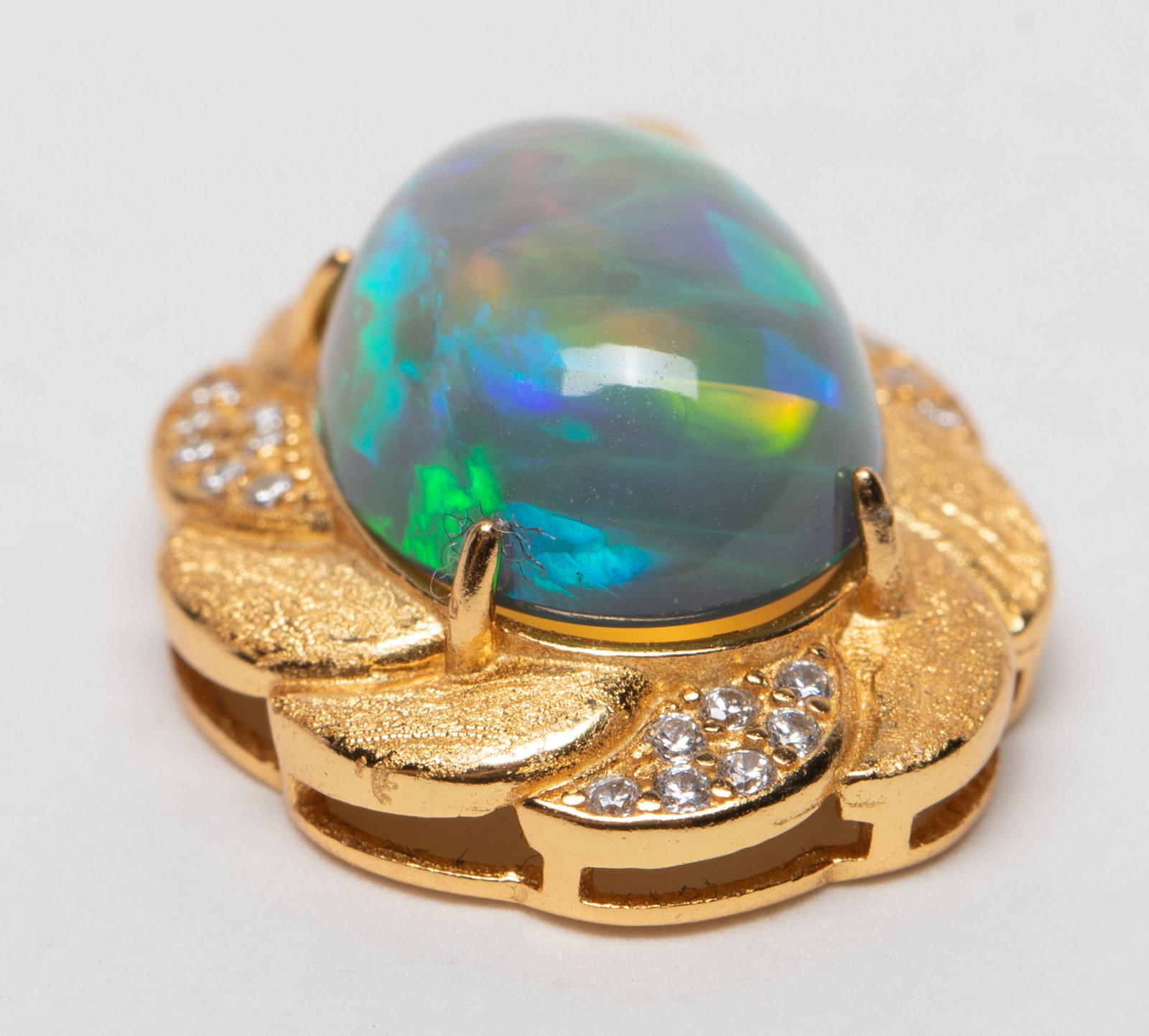 Rare Fire Opal, Stone Pendant - 3