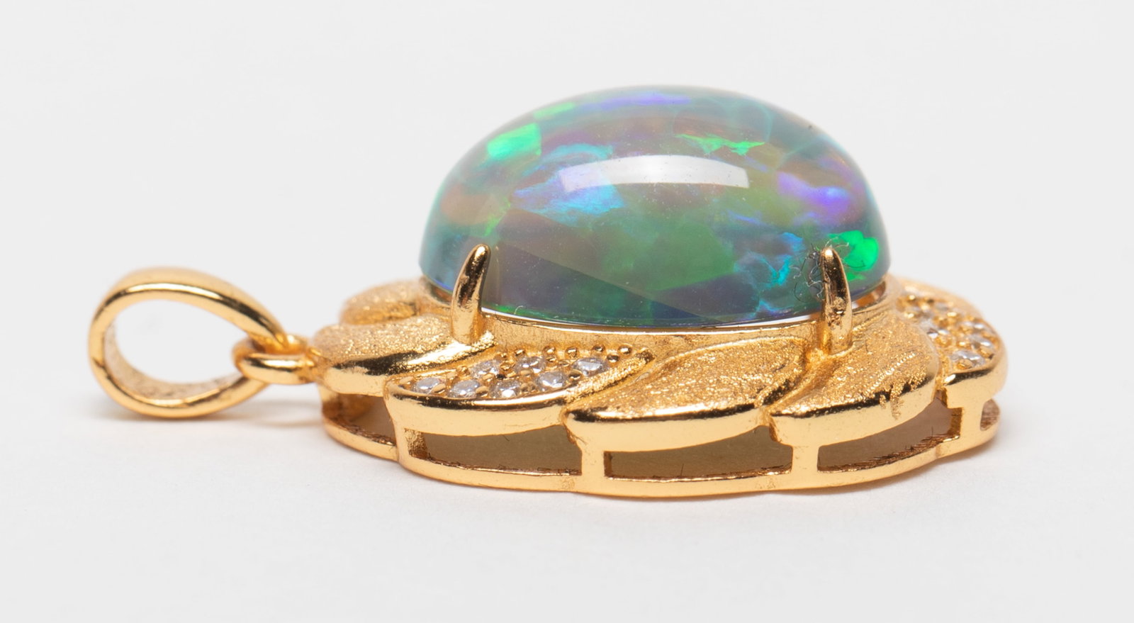 Rare Fire Opal, Stone Pendant - 4