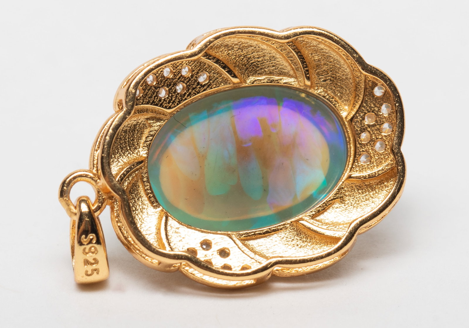 Rare Fire Opal, Stone Pendant - 6