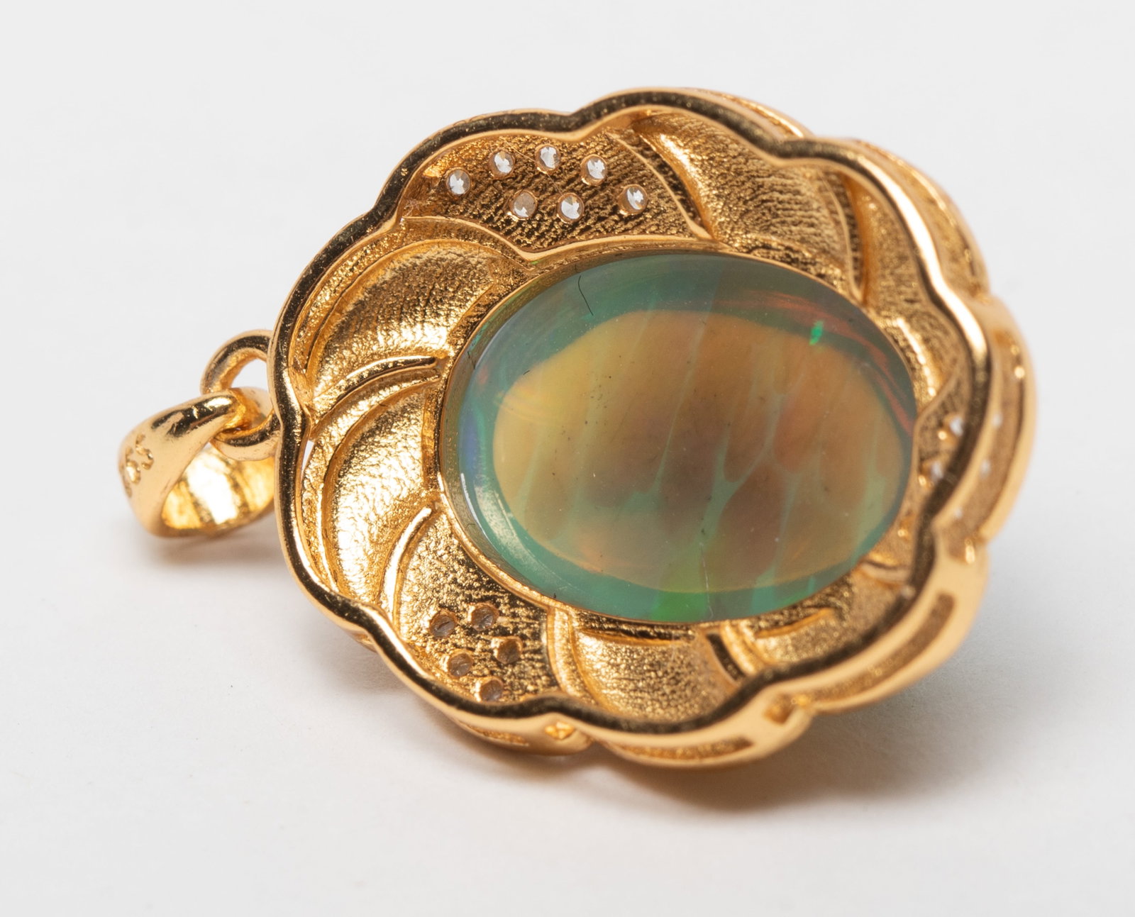 Rare Fire Opal, Stone Pendant - 7