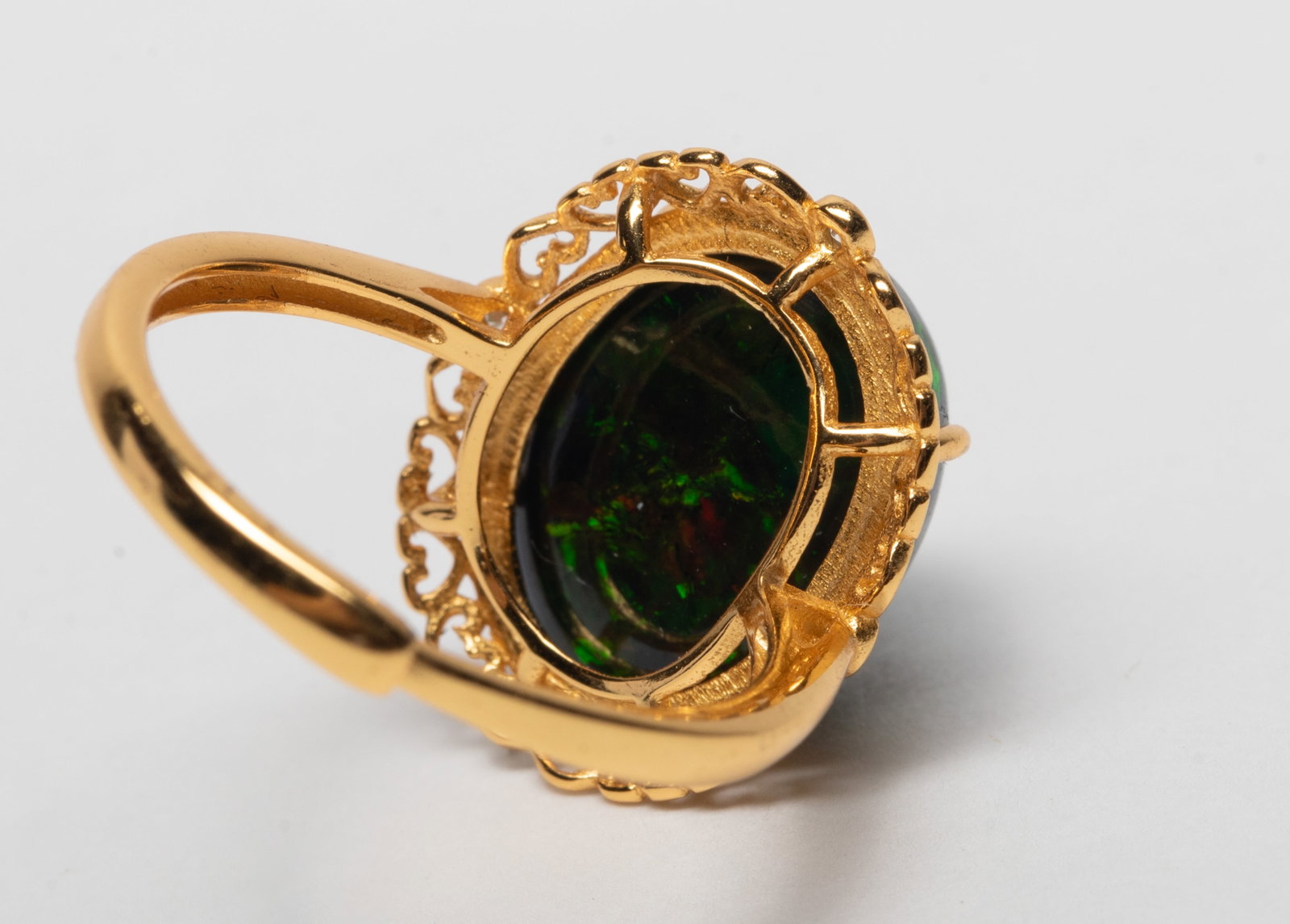 Unusual Large Stone, Fire Opal Ring - 10