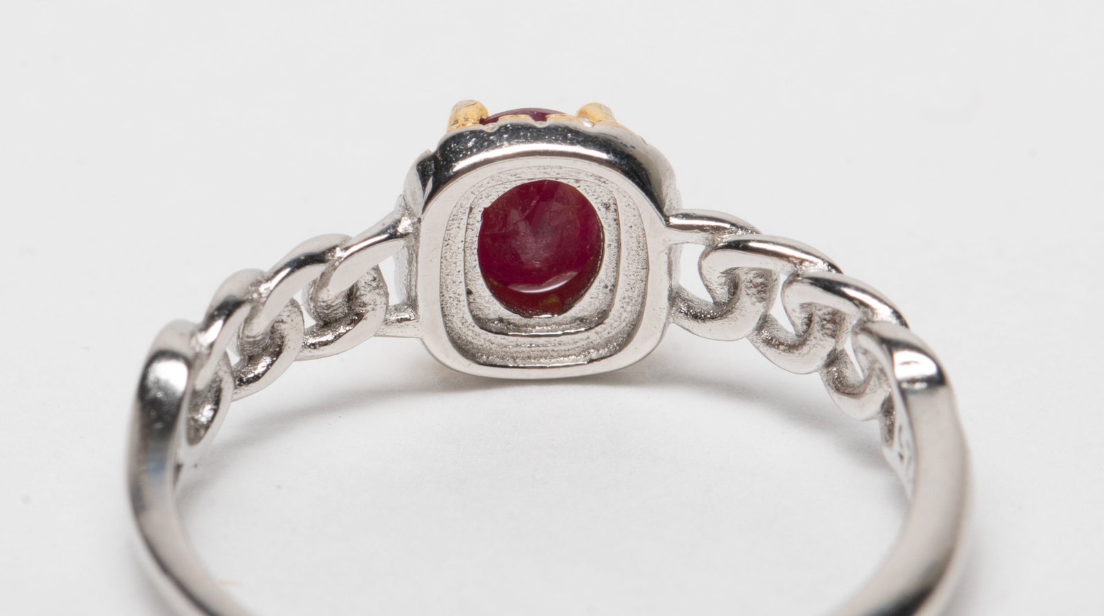 Estate Cut Ruby Stone Ring - 6