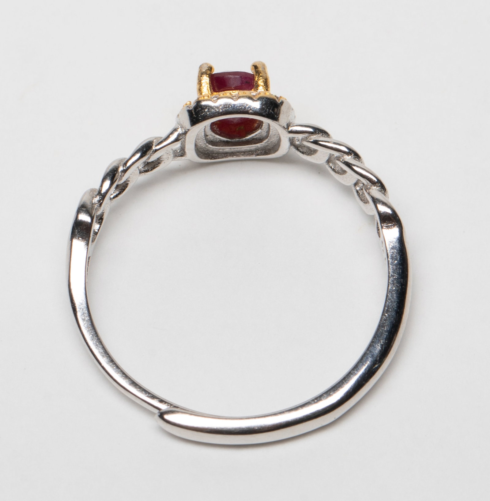 Estate Cut Ruby Stone Ring - 8