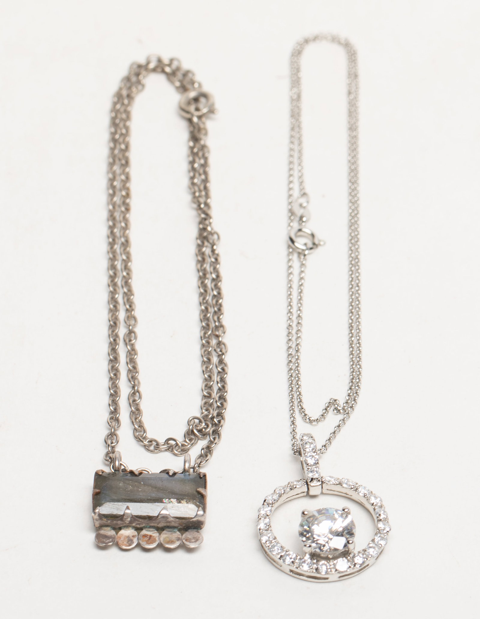 Two Vtg. Sterling Silver Necklace Pendants (1 of 9)