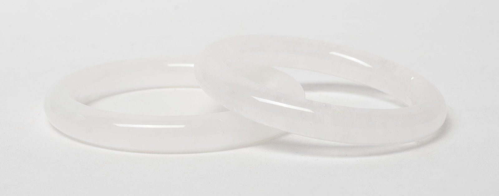 Two Vintage Chinese Rock Crystal Bangles (1 of 10)