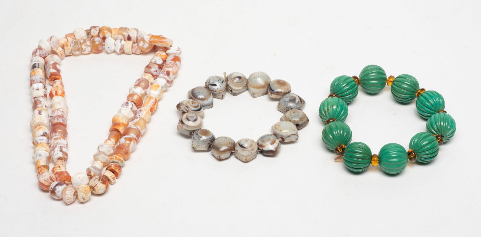 Estate Chinese Agate, Stone Prayer Beads (1 of 10)
