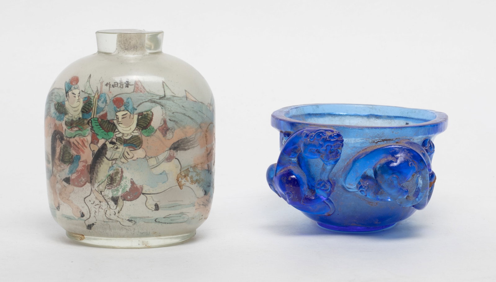 Chinese Inside Painted Glass Snuff Bottle, Bowl (1 of 13)