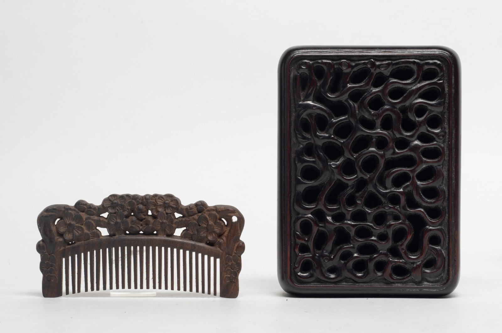 Rare Chinese Agarwood Hair Comb w/ Box (1 of 9)